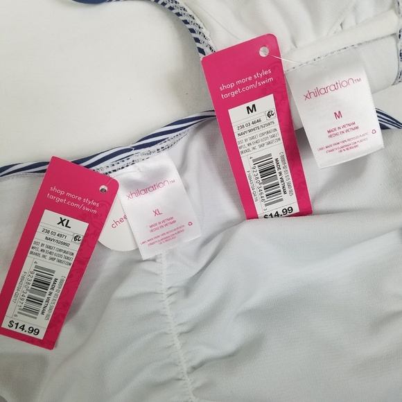 2 PC Xhilaration Striped Bikini Medium and XL - Picture 8 of 8